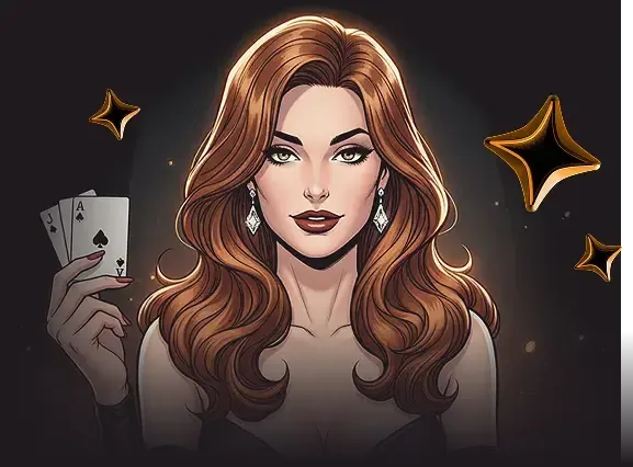 Wanted Win login Wanted Win login hostess holding playing cards